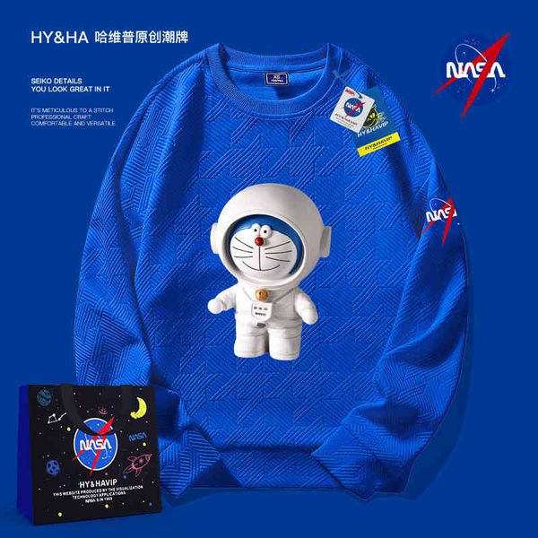 

nasa's new trendy hoodie men's daily casual women's qixi lovers' wear, Black