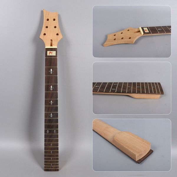 

unfinished electric guitar neck 22 fret 25 inch mahogany rosewood fretboard