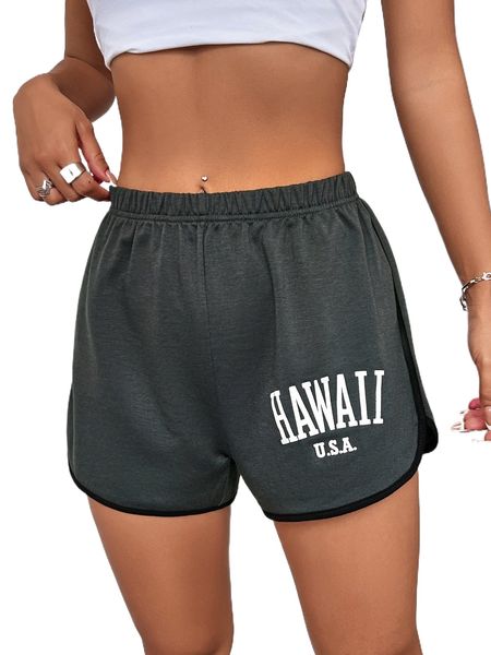 

letter graphic contrast binding track shorts f6qj#, White;black