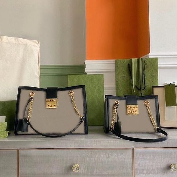 

luxury designer tote bags padlock shopping bag mm women handbags leather shoulder bags purse messenge from wholesalers dicky0750 498156