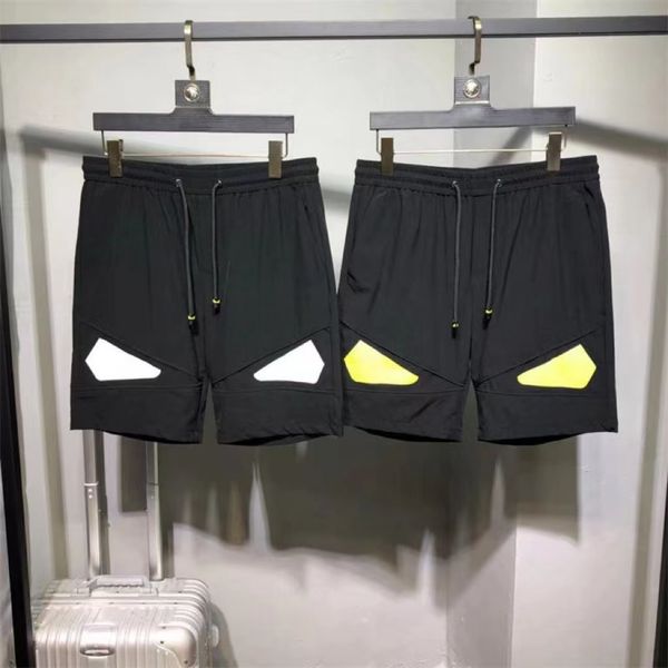 

men's shorts fast dry running leisure beach pants loose pants small monster devil eyes summer new light slim designer brand fd, White;black