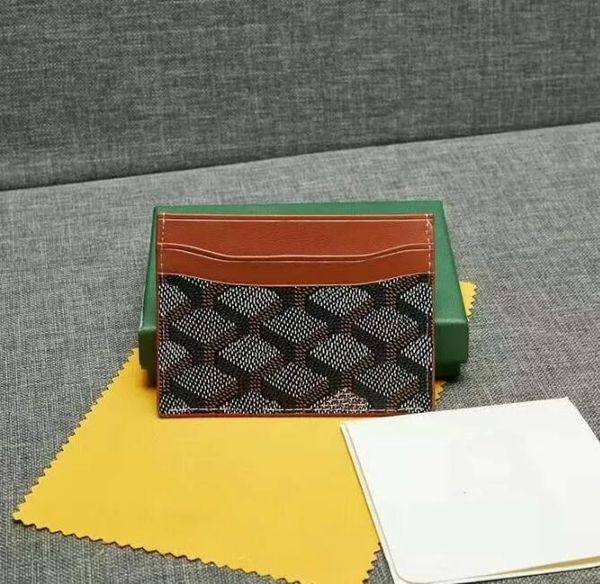 

7a quality genuine leather wallets purse card holder with box luxurys famous designer single wallet men women's holders coin lambskin m, Brown;gray