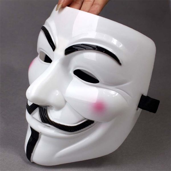 Puntelli di Halloween Copricapo Horror Anime Cosplay s V Weirdo Ghost Masquerade Vendetta Fake Face Mask 220629