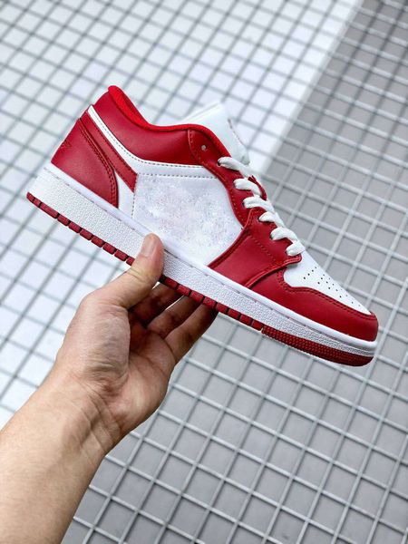 

1 1s low gym red white 553558-611 basketball shoes womens mens size us 4-13 36-47