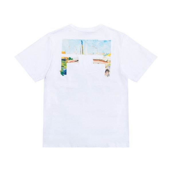 

loose summer mens t shirts fashion tees designers offs brands man women casual t-shirt luxury clothing street shorts sleeve letter arrow bl, White;black