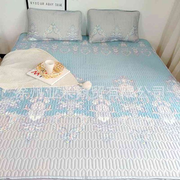 

thailand latex mat three piece set air conditioning soft 1.8m bed washable foldable summer ice silk household