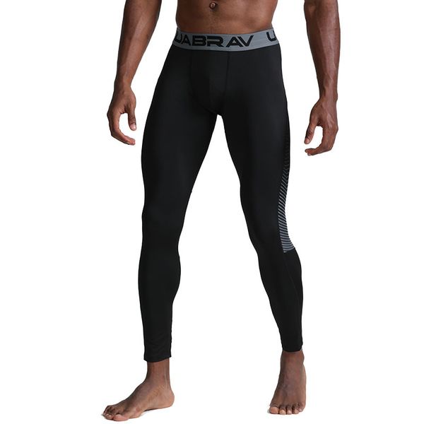 

men's pants brand casual breathable quick dry elastic running tights mens leggings gym fitness basketball sports yoga, Black