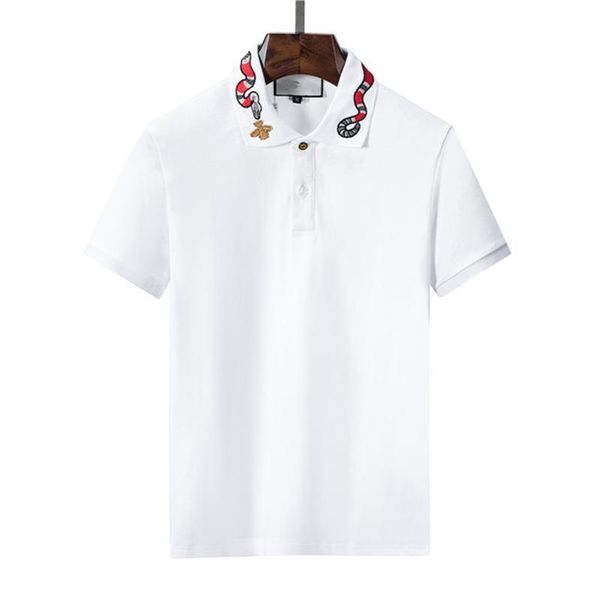 

mens designer clothes polo men shirt brand small horse embroidery clothing fabric letter polos t-shirt o collar casual tee shirt size m-3xl, White;black