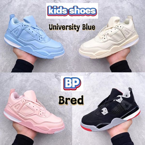 

uality jardons 2022 kids 4 4s basketball shoes university blue sail fire red pink what the royalty bred lava pure money fashion ps infants d
