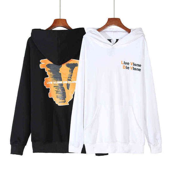 

2022 street tide vlones cotton terry thin sweater black and white s-xxl