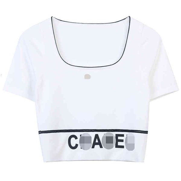 

women's sweaters summer style square neck sweater 2022 black and white letter jacquard french temperament slim fit pullover jacket 7era, White;black