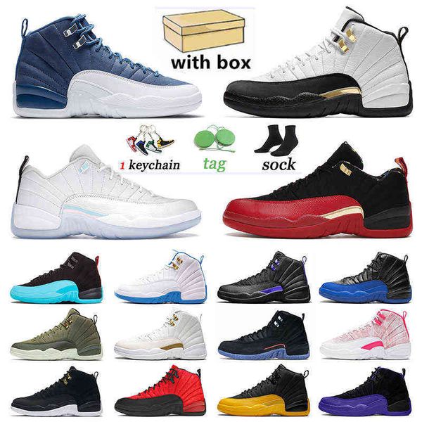 

12 low easter jumpman 12s basketball shoes ovo ice cream royalty sports sneakers stone blue super b flu game trainers men women fiba
