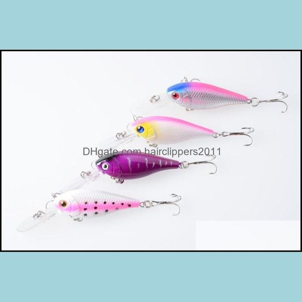 

baits lures fishing sports outdoors 600pcs lure crankbait hard plastic bait fresh water 8cm 7.2g 6# hooks minnow crappie tackle mi081 drop