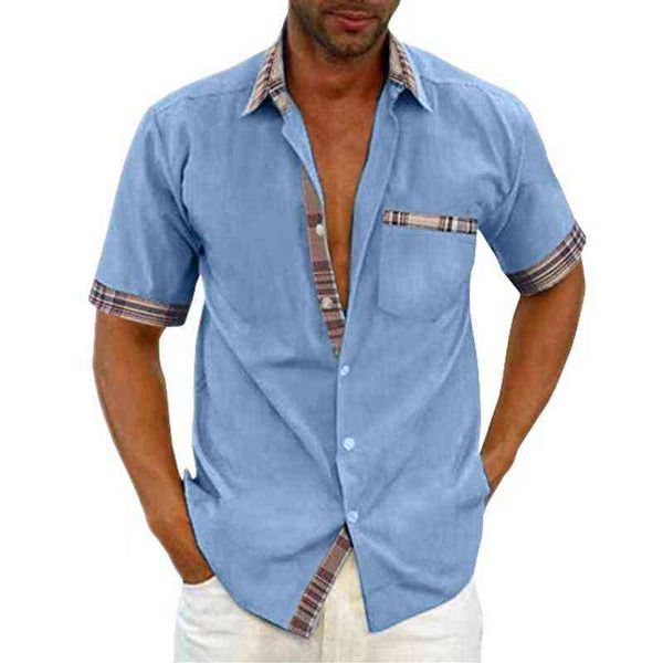 2022 NUOVA CAMISA CAMISA MASCULINA SHORTS SHIRT SHIRT SCRIPI DESIGN SLINE CAILTURA CASUALE CASUALE CAMPIO MASCHIO MASCHIO MASCHIO SCAGLIO S-3XL L220704