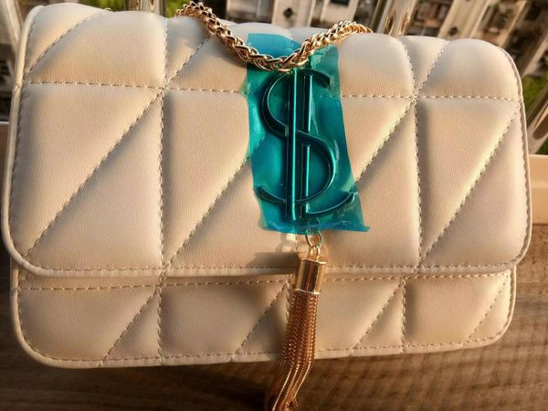 

french fashion high-grade texture bag women's new tassel lingge chain small square bags women's single shoulder bag women's b