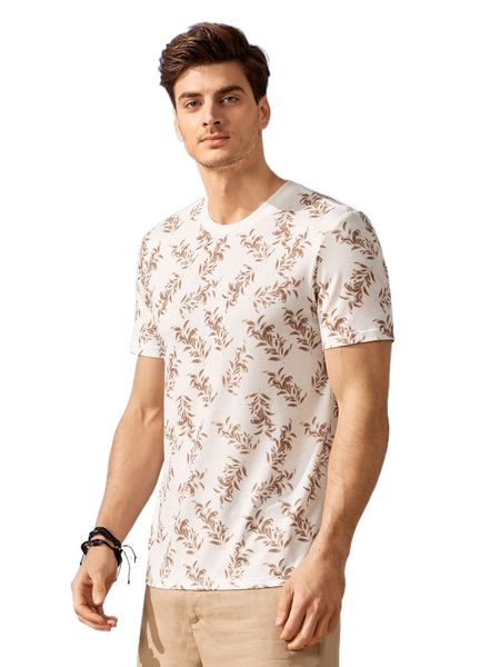 

men plants print tee v4if#, White;black