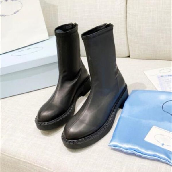 

designers monolith chelsea winter boots rois women patent leather platform ankle boot black pull-on chunky combat booties original box woman