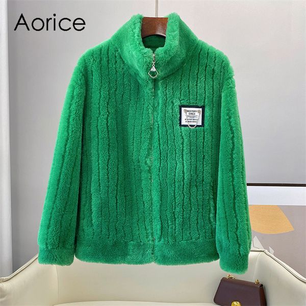 

pudi women new design real wool fur casual jacket winter warm coat ct176, Black