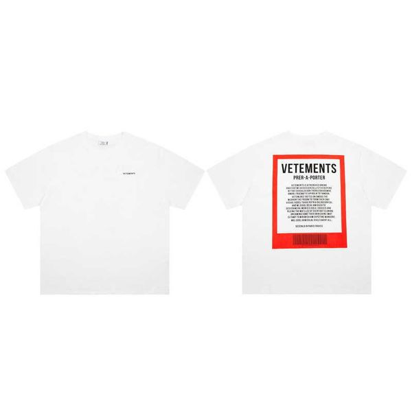 

vetements events large designer red lettered print on the back oversize mens and womens short sleeved tshirt, White;black