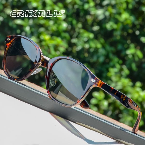 

crixalis polarized sunglasses women oval tr90 vintage anti driving sun glasses men shades male uv400 zonnebril dames 220705, Blue