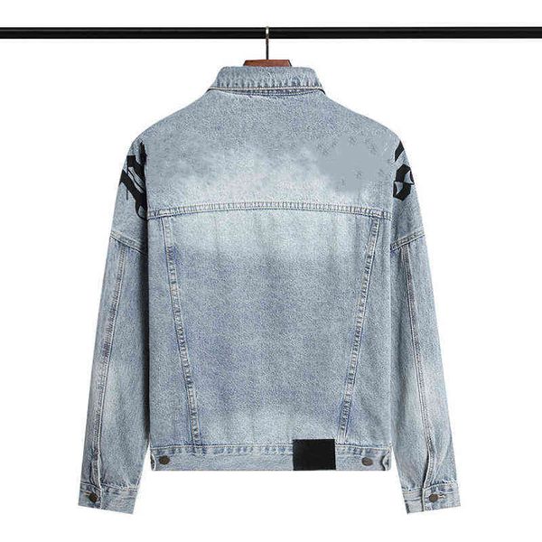 Mens Palm Denim Jacket Известные мужчины женщины Palmss Coat Quality Casual Designer Coats Black Blue Pa Mans Jackets Stylist Angles Outwear 2p1