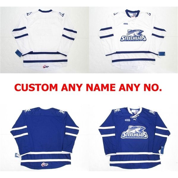 MDH Mens Womens Kids Personalizza OHL Mississauga Steelheads Jersey Hockey Maglie economiche Goalit Cut Personalizzato Qualsiasi nome Qualsiasi NO. Maglie di alta qualità