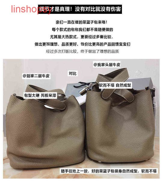 

herme bags picotinslocks bags 18 22 26cm bag 2022 new style vegetable basket womens leather bucket n