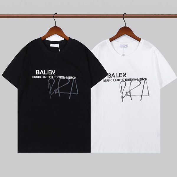 

22ss men's t-shirts designer print letter men tees paris cotton shorts polos man women clothing fashion brand bb t shirt b322, White;black
