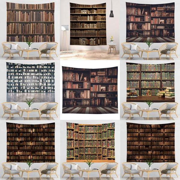 Livraria da biblioteca da biblioteca Livraria Livraria de parede pendurada lazer Decoração de cobertor Estilos de pano abstrato de pano tapestrestestres tapestrt