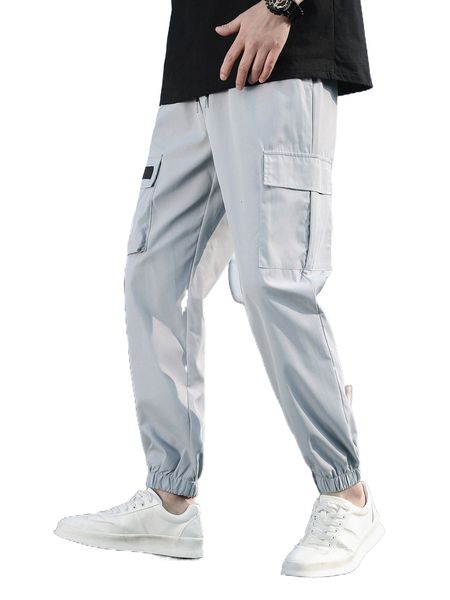 

men flap pocket cargo pants s4qi#, Black