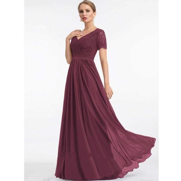

a line v neck country bridesmaid dress plus size mermaid high chiffon maid of honor dress after party look guest wear, White;pink