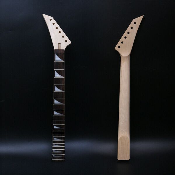 

fit diy electric guitar neck 22fret 25.5in 648mm maple+rosewood unfinished #j5