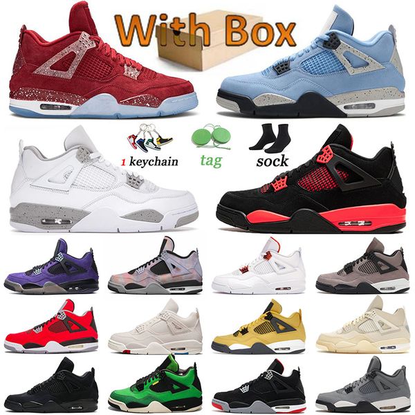 

designer jumpman 4 basketball shoes sail canvas new black cat white oreo men trainers 4s sneakers sports infrared zen master red thunder wom