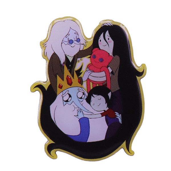 

adventure time cute characters brooch cartoon fans great collection, Blue