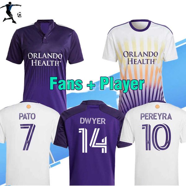 

mlss fans player 2022 2023 orlando soccer jerseys home city nani pato dwyer akindele mueller 22 23 ruan kljestan johnson child football shir, Black;yellow