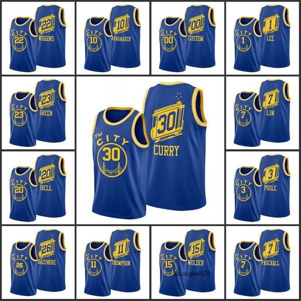 

men golden state''warriors''stephen curry andrew wiggins klay''thompson jeremy lin custom classic edition jers, Black