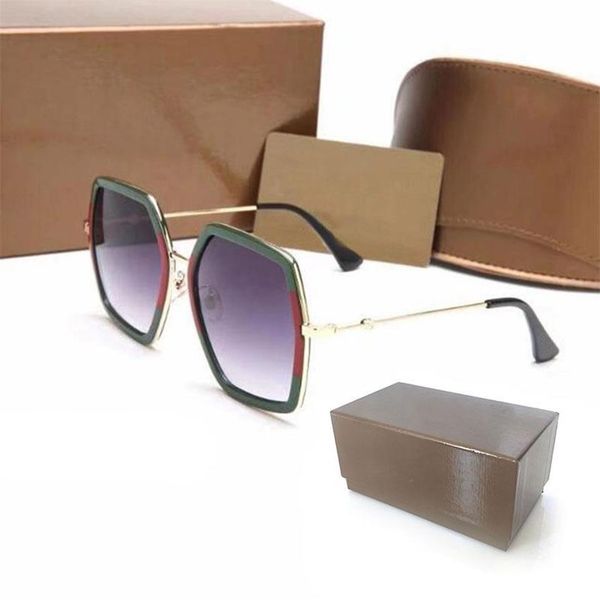 

womans sunglasses luxury mens sun glasses 0106 uv protection men designer eyeglass gradient metal hinge fashion women265i, White;black