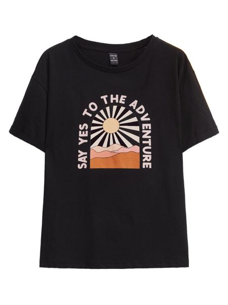 

x thecreativebix sun & slogan graphic tee 098e#, White