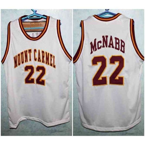 Nikivip Donovan McNabb #22 Маунт -Кармельская средняя школа в ретро -баскетбол майка мужские