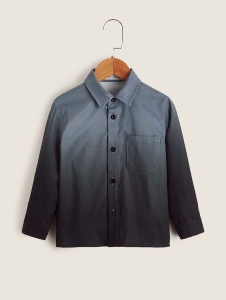 

toddler boys ombre pocket front coat she, Blue;gray