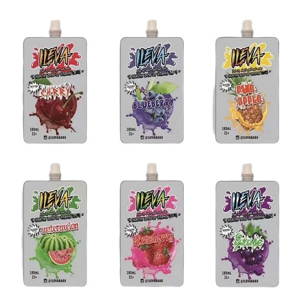 

600mg ileva 180ml liquid spout pouch packaging bags resealable edibles aluminum foil composite flexible packing bag self-supporting suction