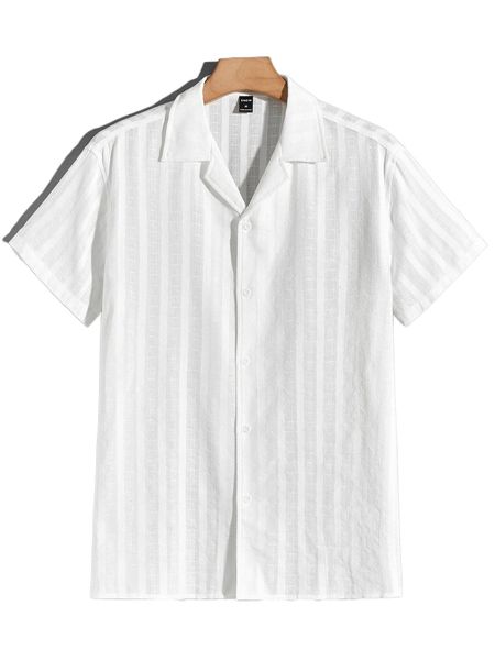 

men lapel neck shirt z2dl#, White;black
