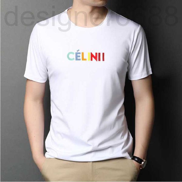 

men's t-shirts designer cel plug three-dimensional silica gel letter lin ine summer cotton pull frame fit men's and women's s, White;black