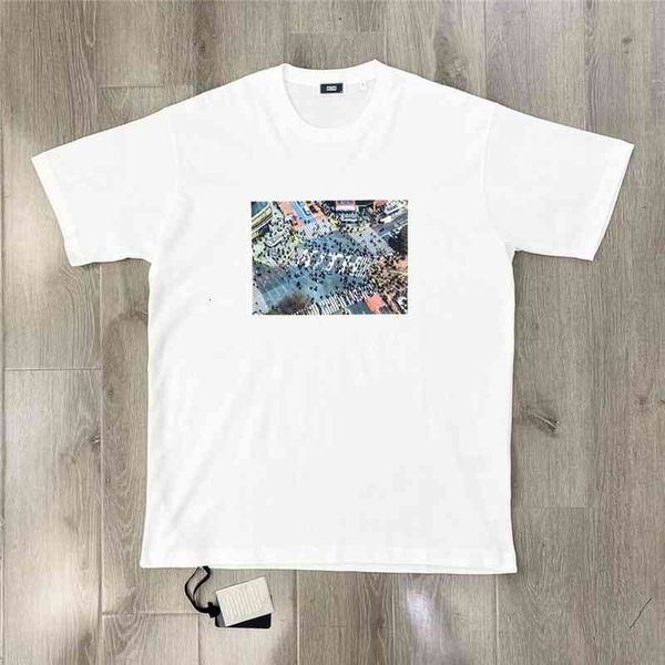 

clothing t-shir kih tokyo shibuya men women high qualiy sree view prining shirs tee oversized shirjzjn, White;black