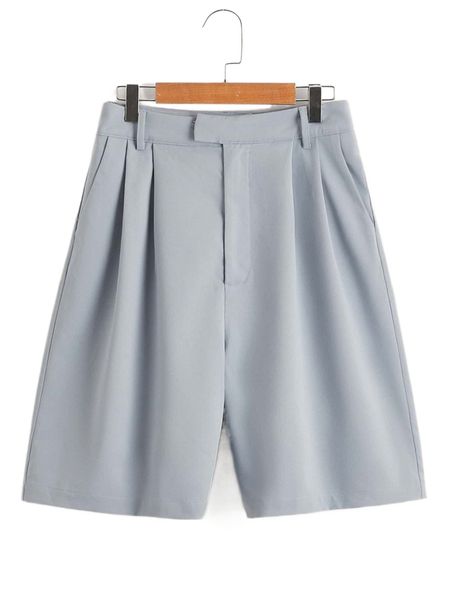 

solid fold detail shorts e9re#, White;black