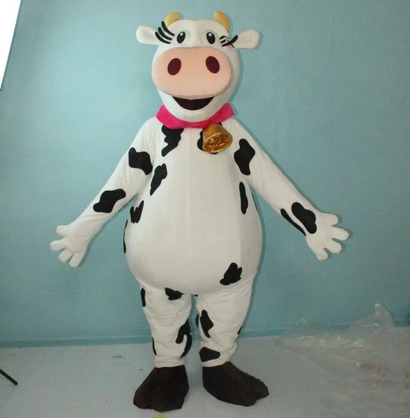 2022 costume da mascotte di mucca da latte nuovo di fabbrica vestito di pelliccia di mucca da latte per adulti a wera