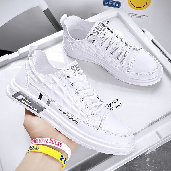 

men's shoes autumn korean trend all-match low-casual fashion lace-up pu sneakers