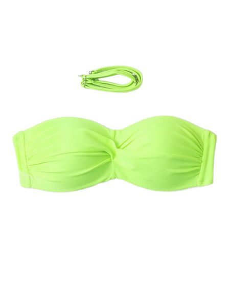 

detachable strap twist bikini a2mi#, White;black
