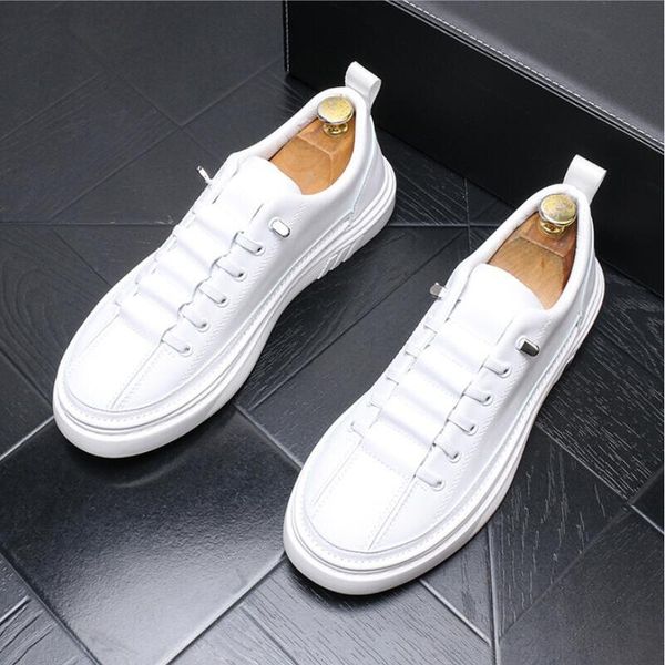 

2022 men leather casual shoes spring autumn new designer crocodile print fashion lace-up flat leisure shoes zapatos de mujer b36, Black