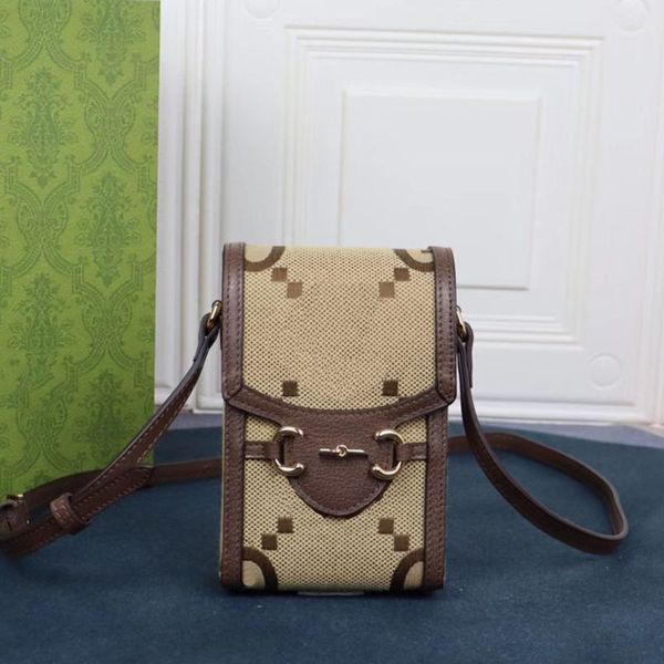 

fashion ladies mini chain shoulder bag luxury messenger bags classic leather mobile phone bag wallet designer handbag tote with box pm brown